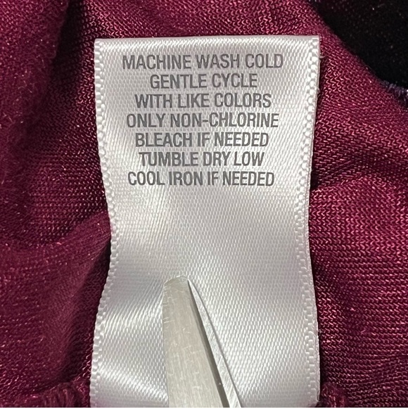 Whimsigoth Boho Velvet Burgundy & Purple Tie-Dyed Look Peasant Top Size Medium - Picture 9 of 12